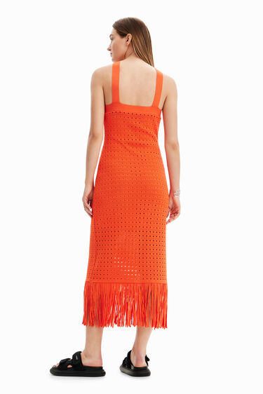 Vestit midi halter serrells | Desigual