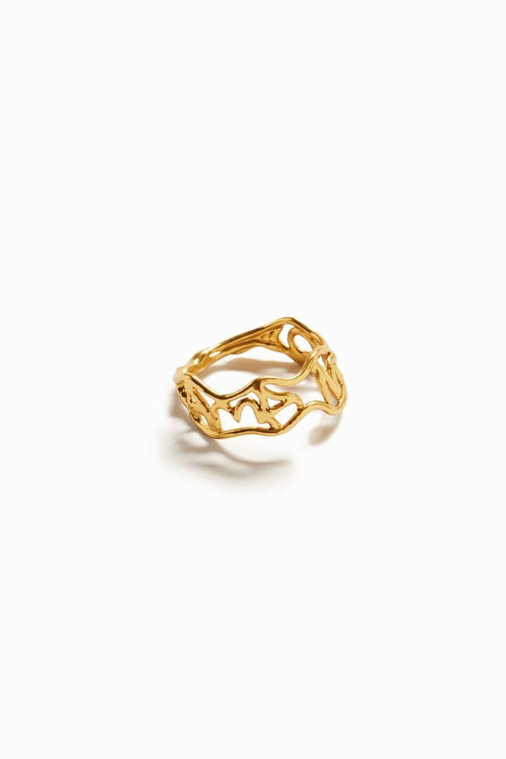 Zalio gold plated message ring