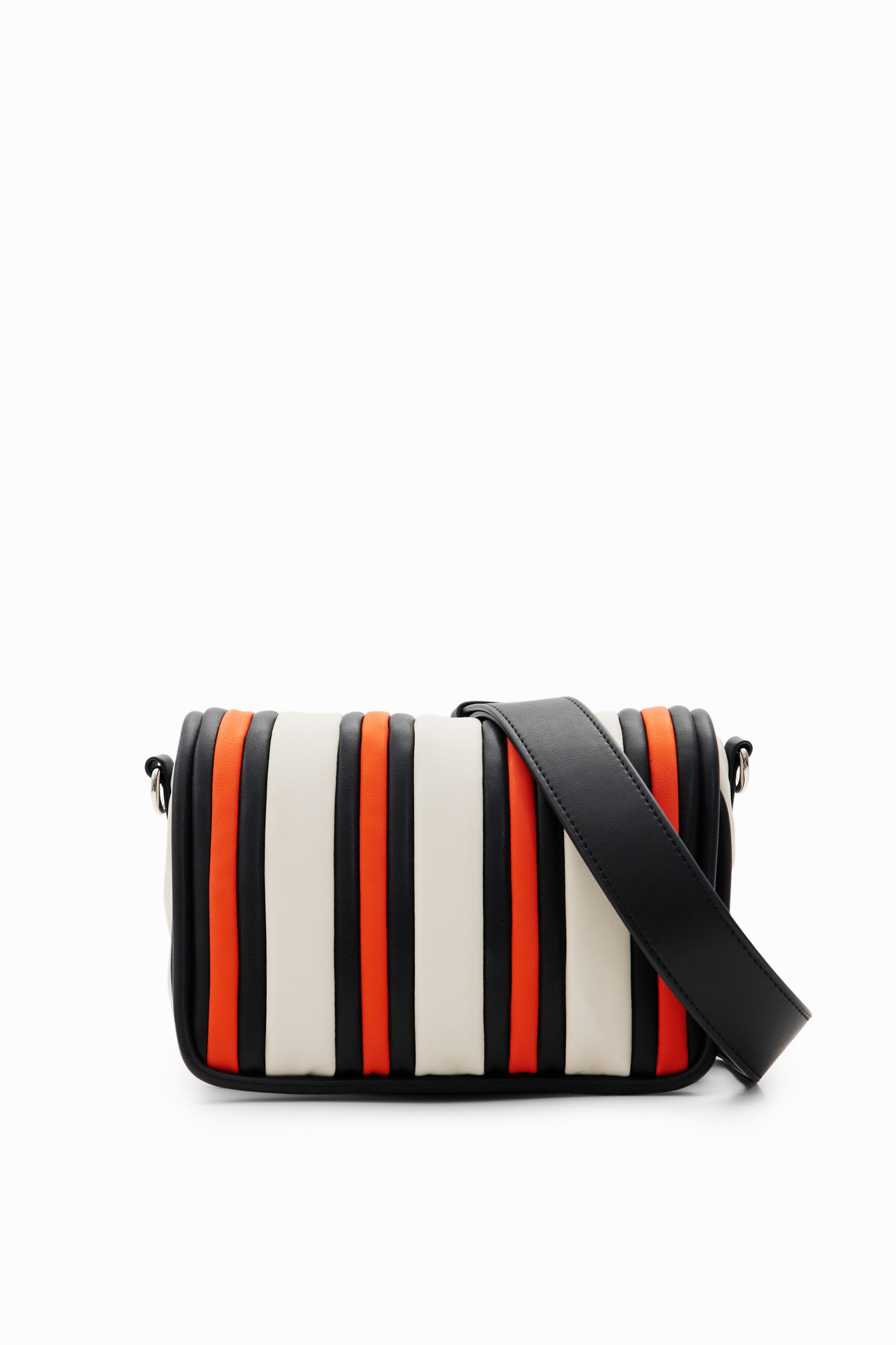 Desigual S padded stripy crossbody bag