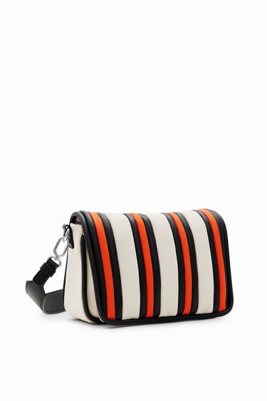 S padded stripy crossbody bag | Desigual