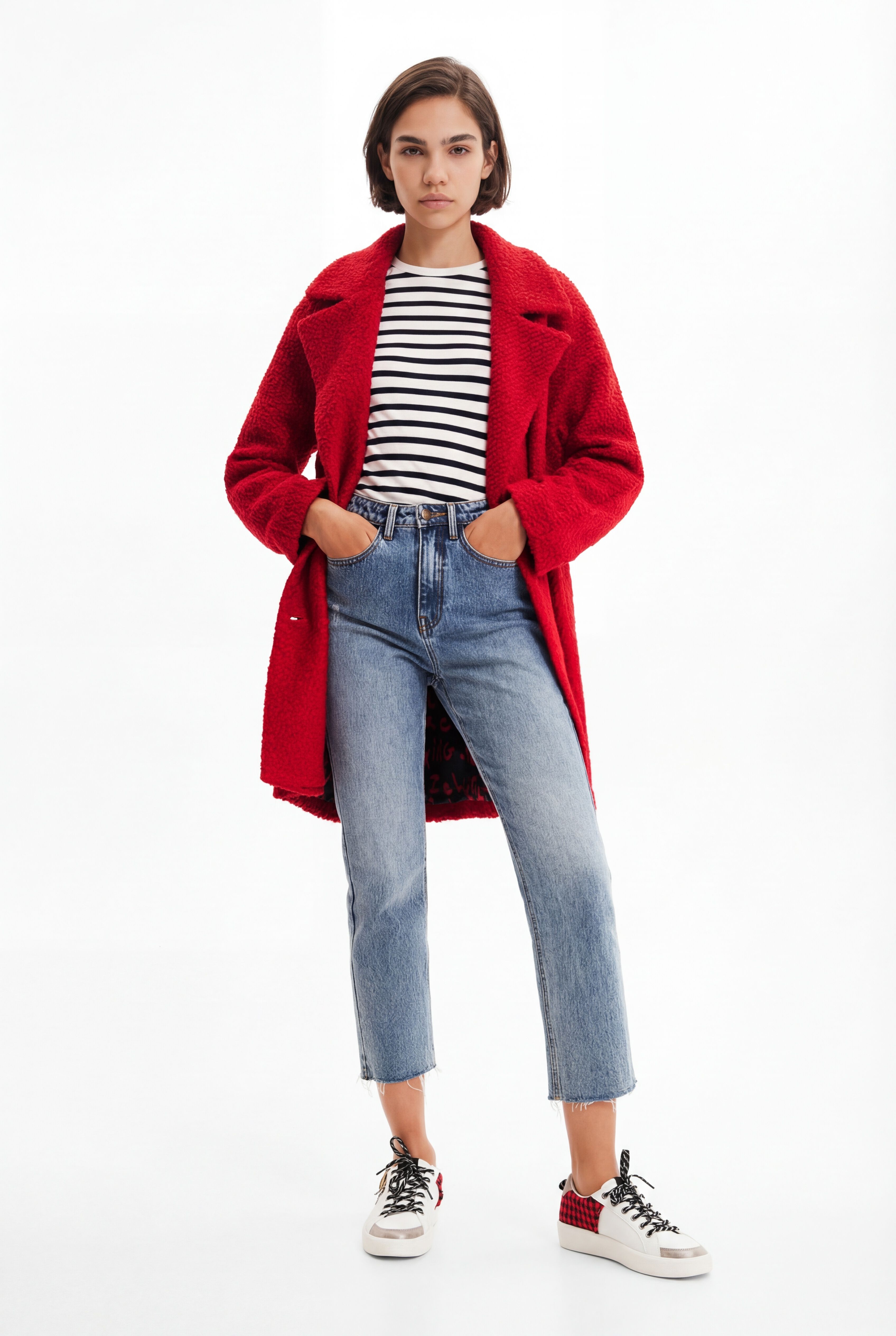 Vaqueros Straight cropped - BLUE - 34