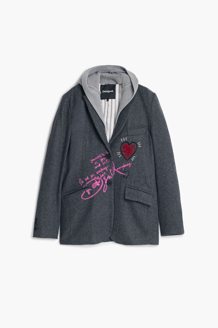 COMBINED BLAZER WITH HOOD | Desigual