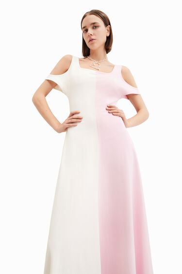 Vestido midi tirantes Maitrepierre | Desigual