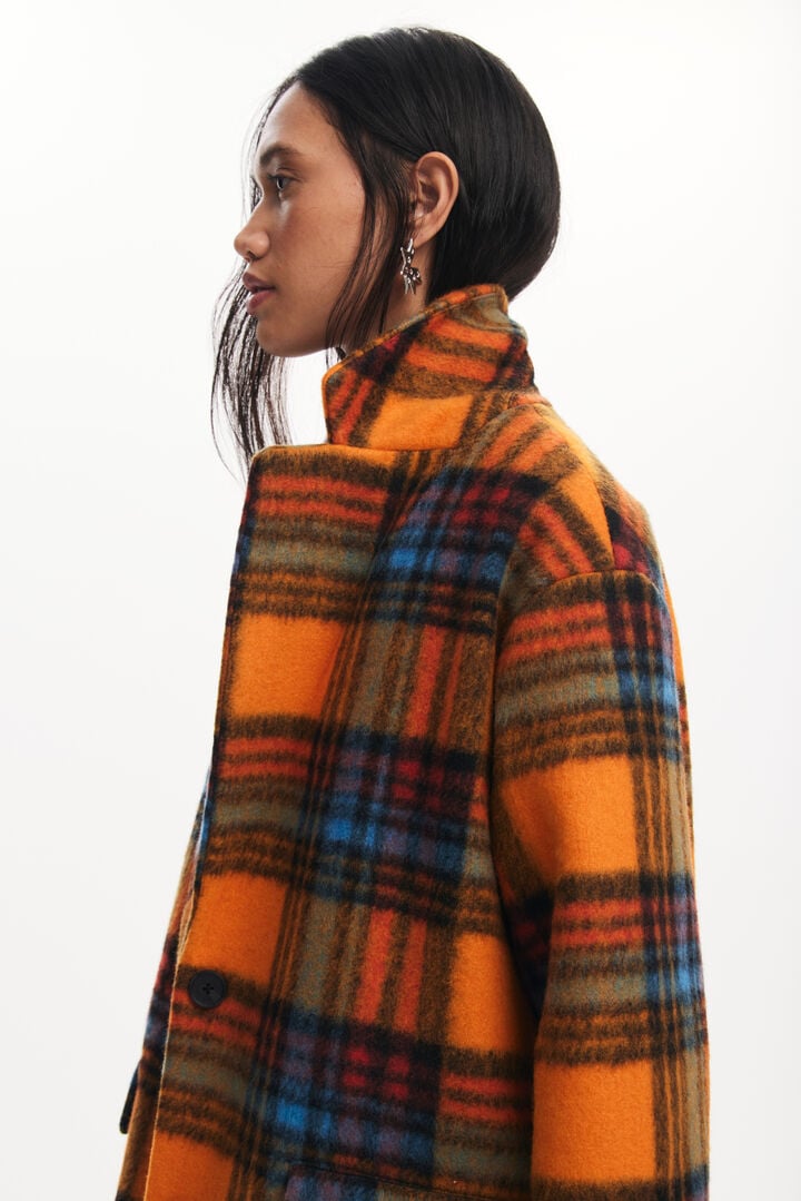 Long checkered coat | Desigual