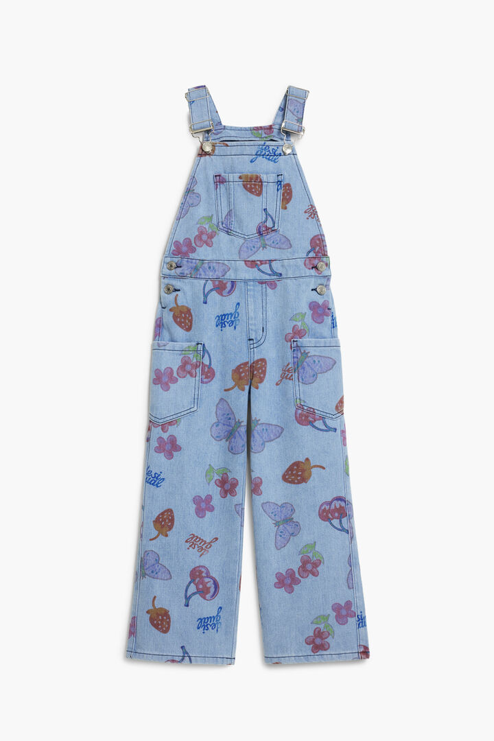 Denim tuinbroek met fruitprint | Desigual