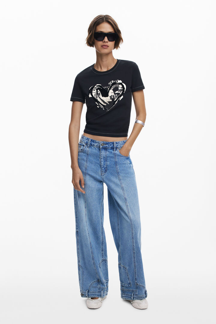 T-shirt cœur journal | Desigual