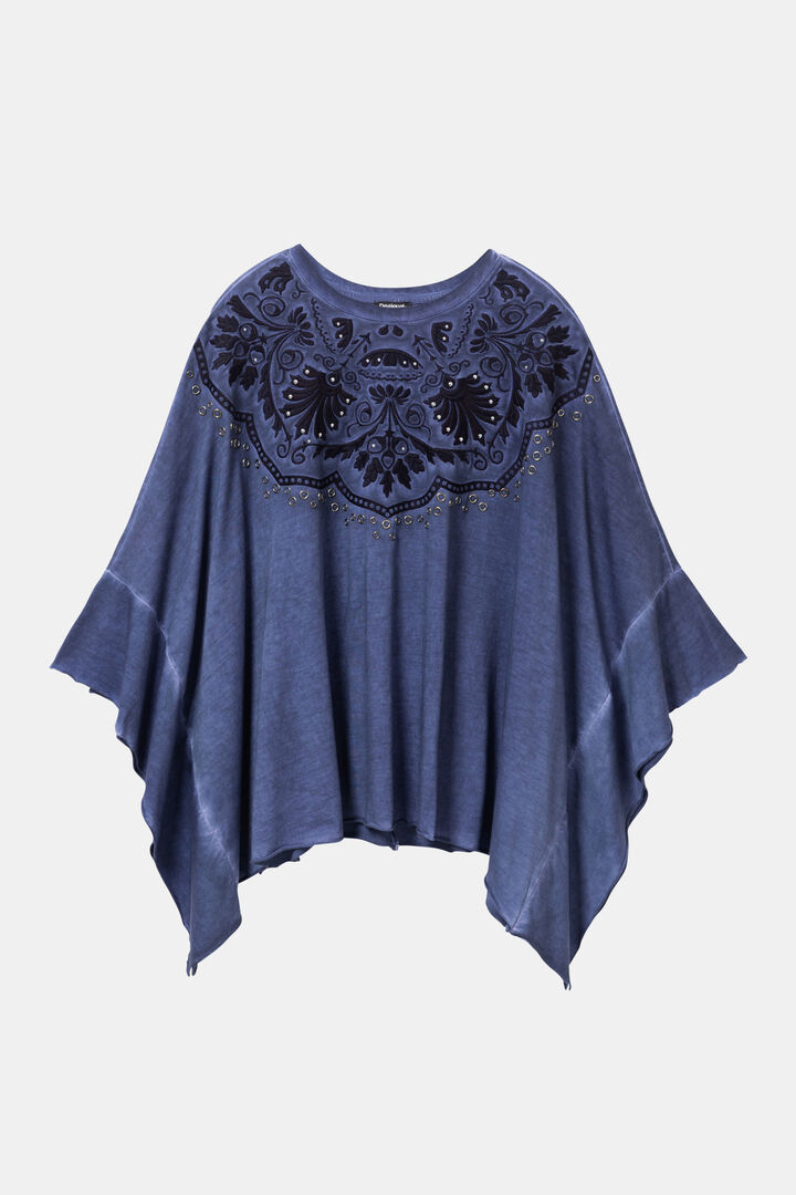 Poncho T-shirt embroideries | Desigual