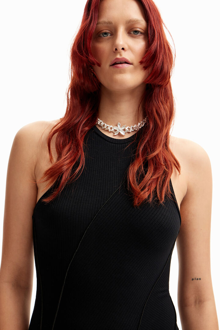 Ribbed patchwork midi dress | Desigual