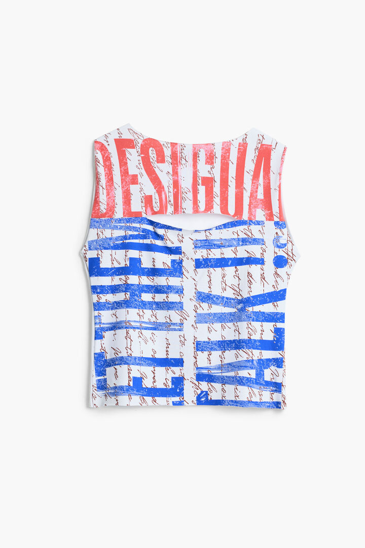Camiseta abertura lettering | Desigual