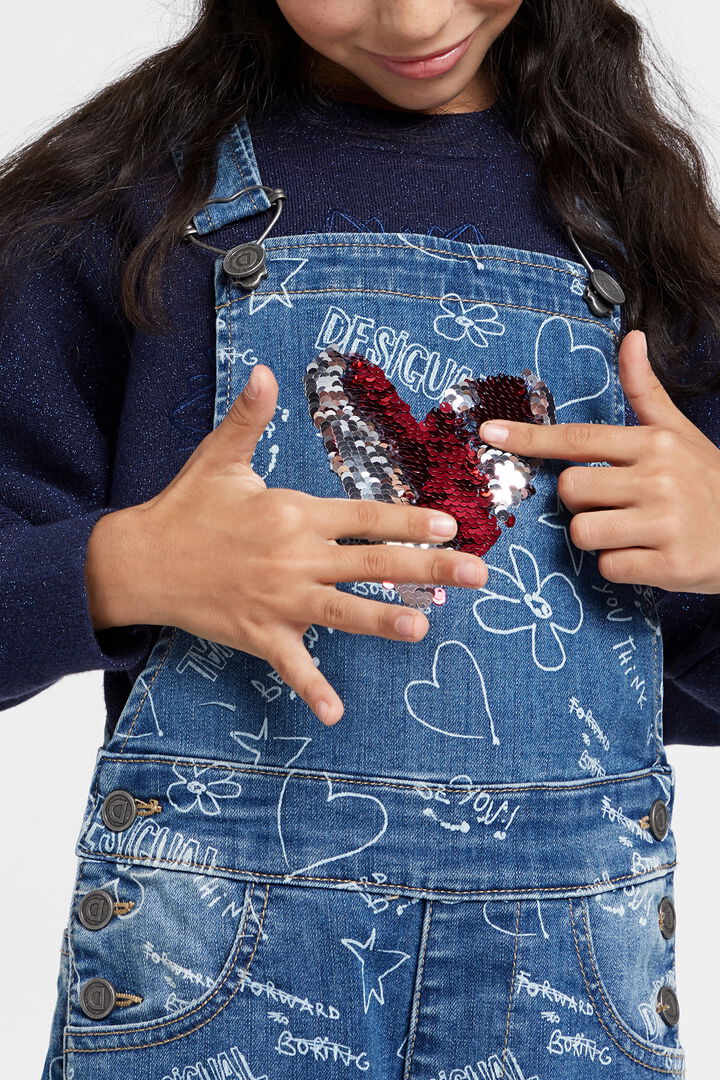 Bolimania print denim overalls | Desigual