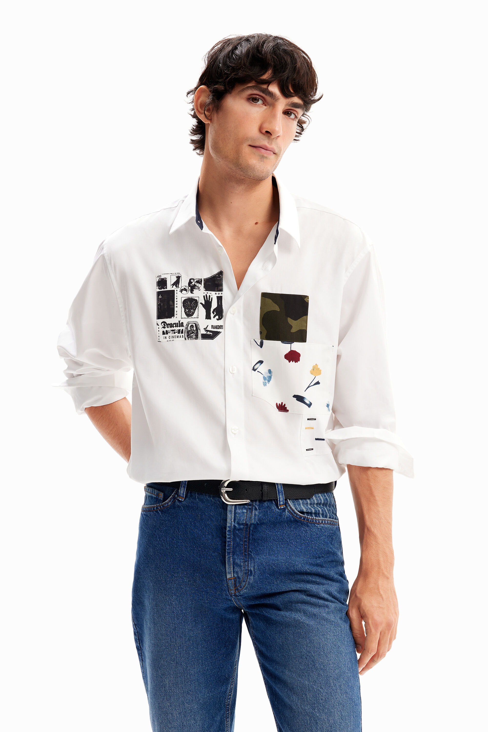 Desigual Patchwork poplin shirt