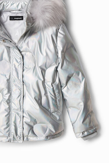 Short padded metallic jacket | Desigual