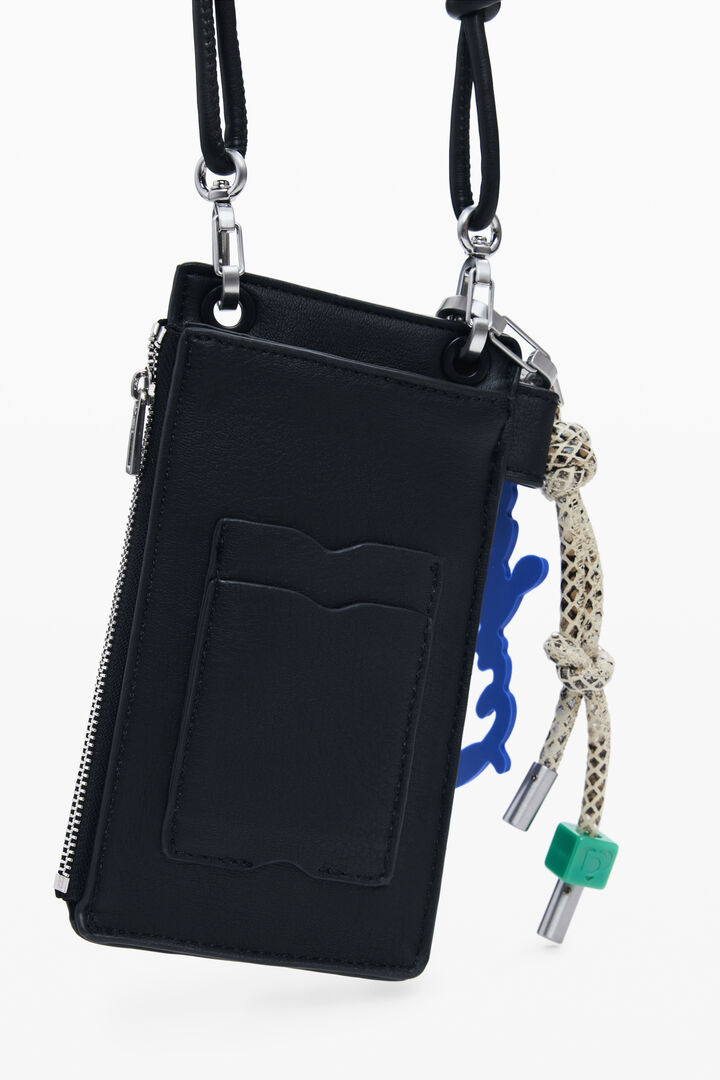 ロゴ入りレザー調モバイルホルダー | Desigual