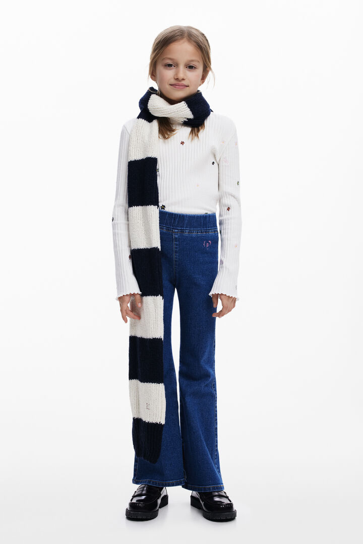 Flared denim-effect leggings | Desigual