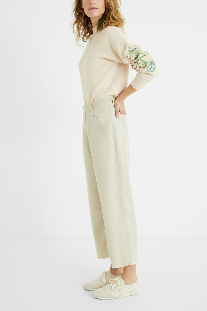 Cropped Culotte Trousers | Desigual