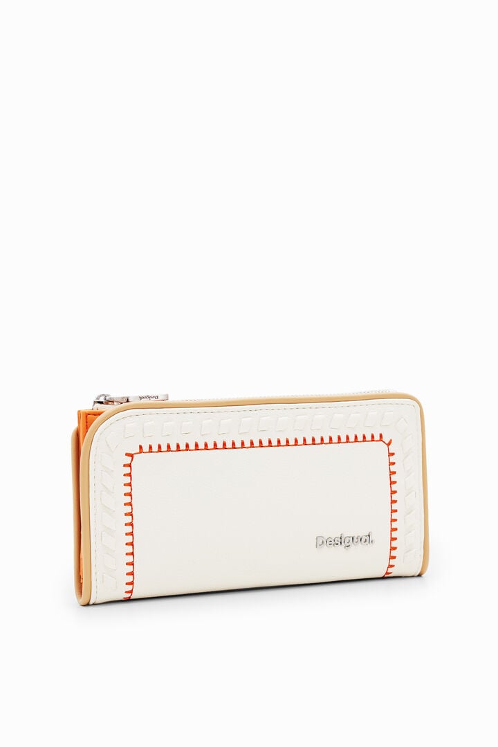 L embroidered wallet