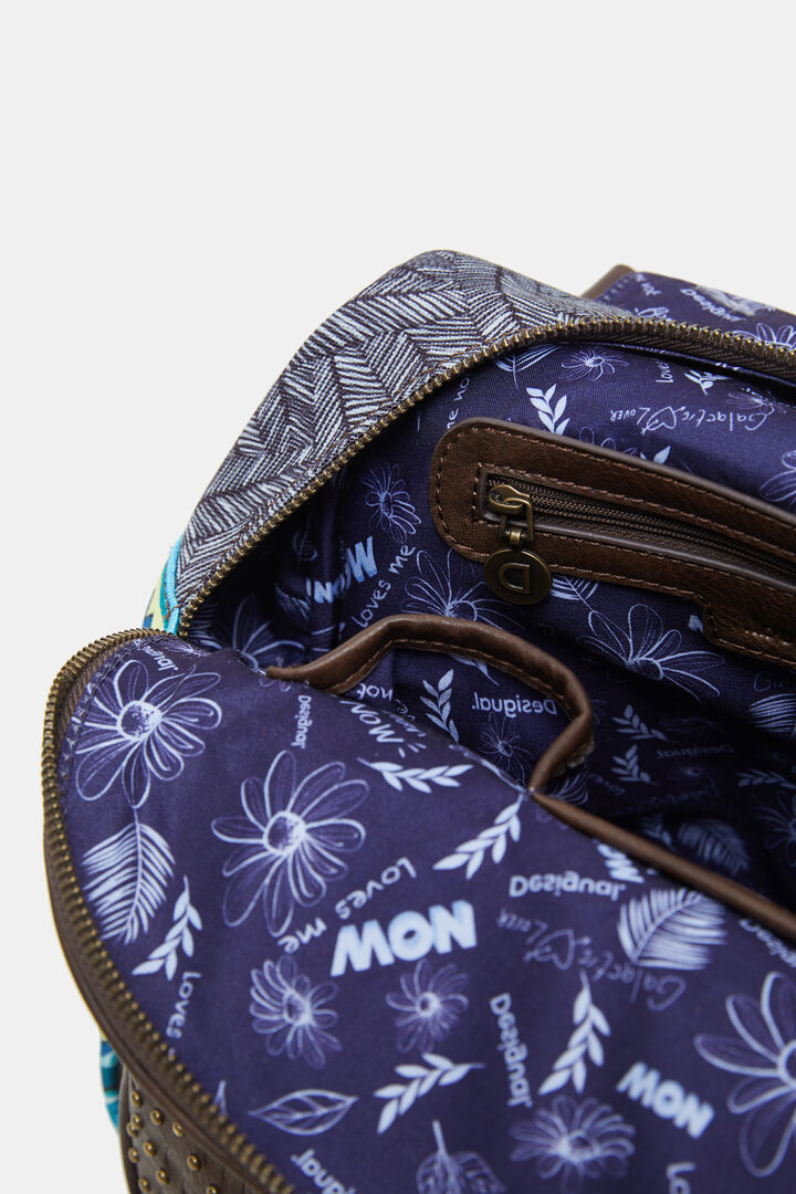 Rucksack Blumen Nieten | Desigual