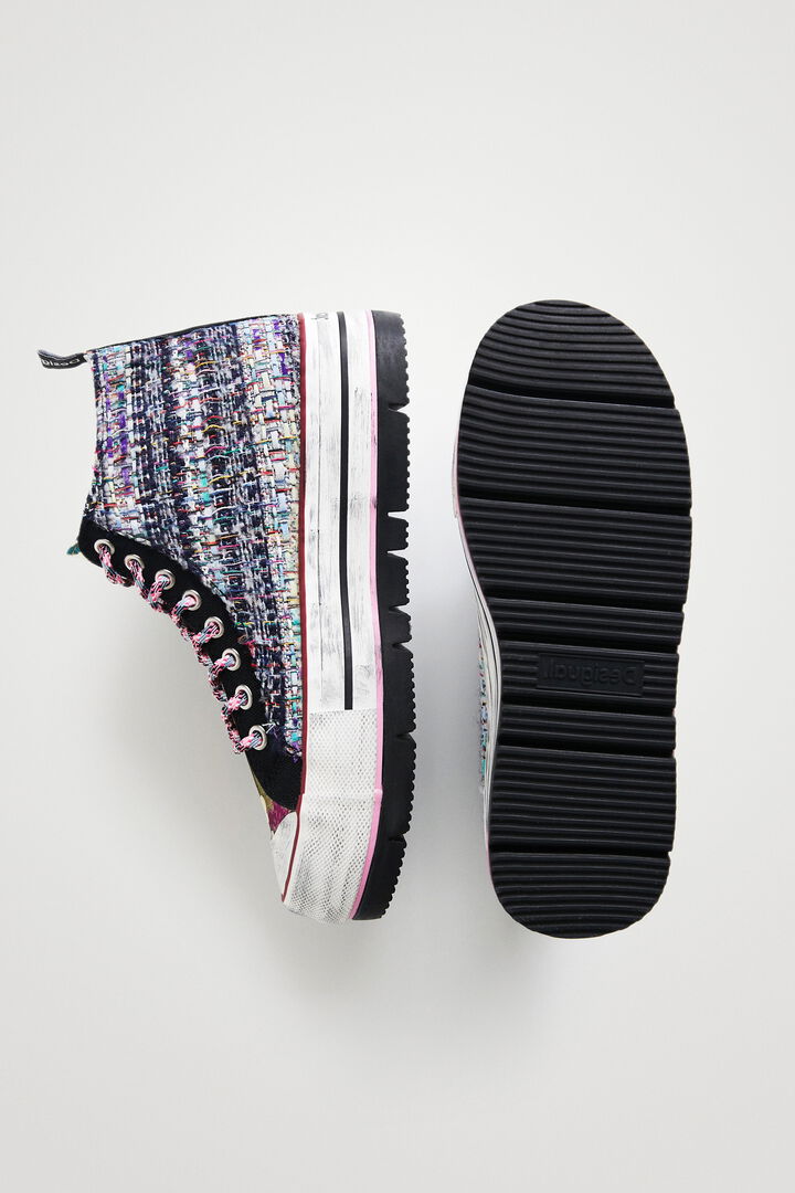 Baskets montantes à plateforme patchwork oriental | Desigual