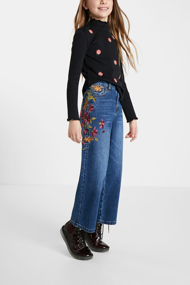 Ribbed T-shirt flowers | Desigual