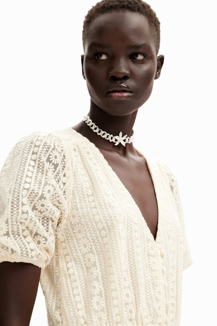 Long embroidered dress | Desigual