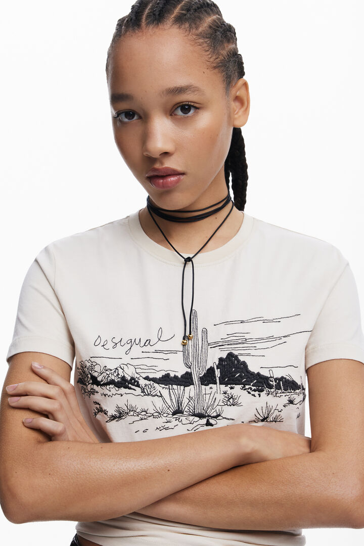 Short-sleeve landscape T-shirt | Desigual