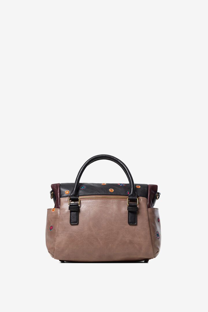 Bicolour briefcase-handbag double handle | Desigual