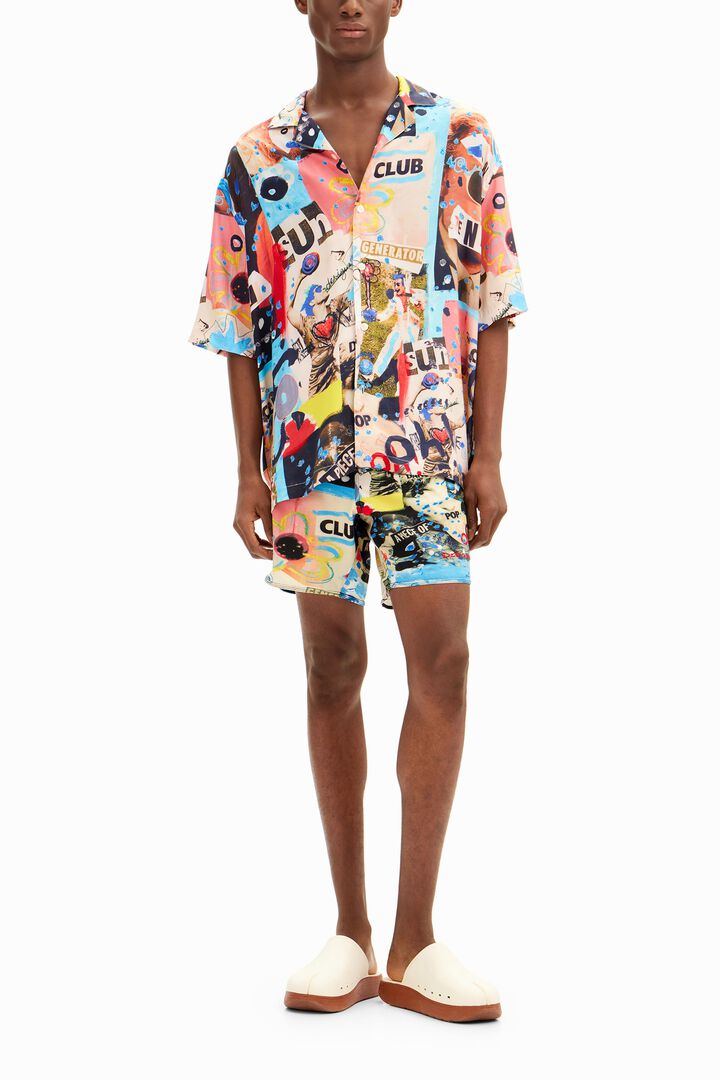 Camisa de manga curta com estampa pop. | Desigual