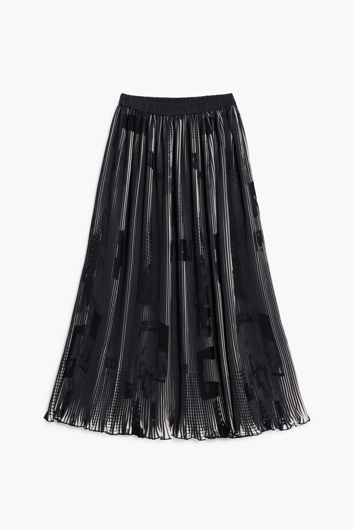 Newspaper texture midi skirt | Desigual