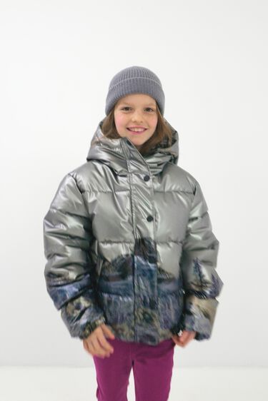 Short padded metallic jacket | Desigual