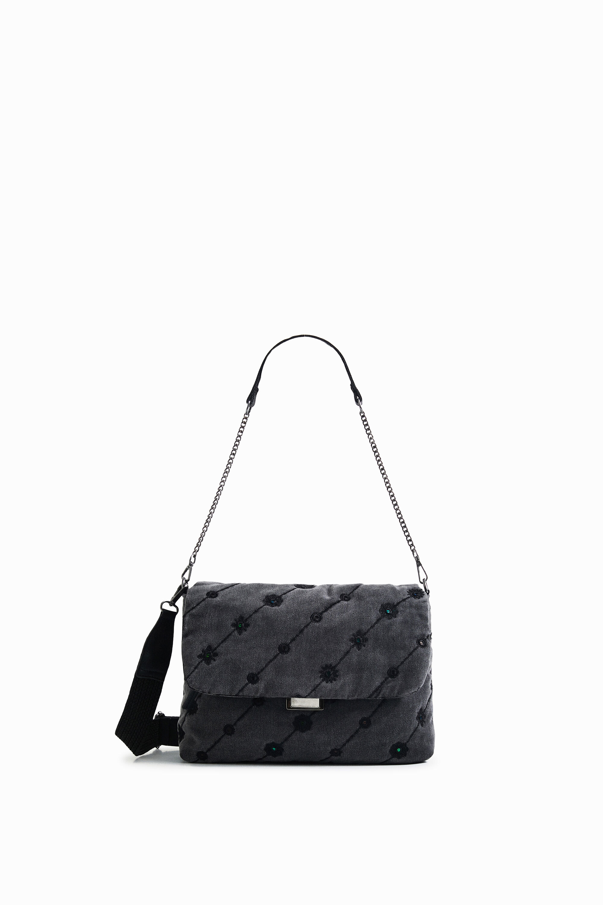 Desigual Sling Bag Denim Effect In Black