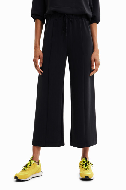 Soft-touch culotte trousers