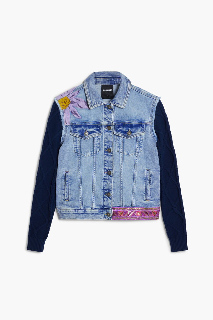 Combined floral Trucker jacket | Desigual