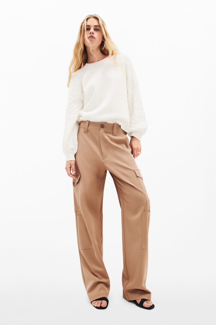 Textured sleeve sweater | Desigual