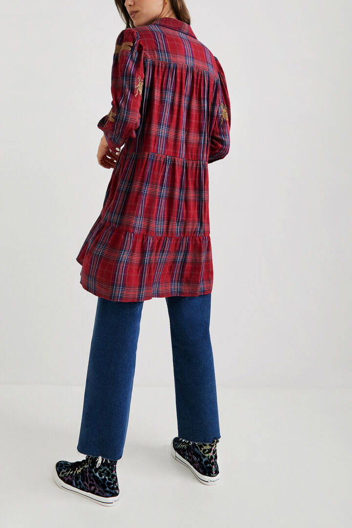 Robe chemise courte tartan | Desigual