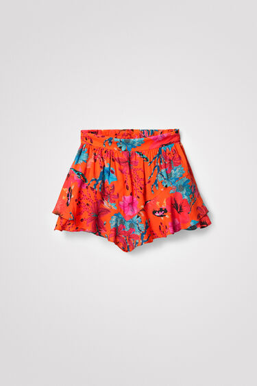 Minifalda pantalón corales | Desigual