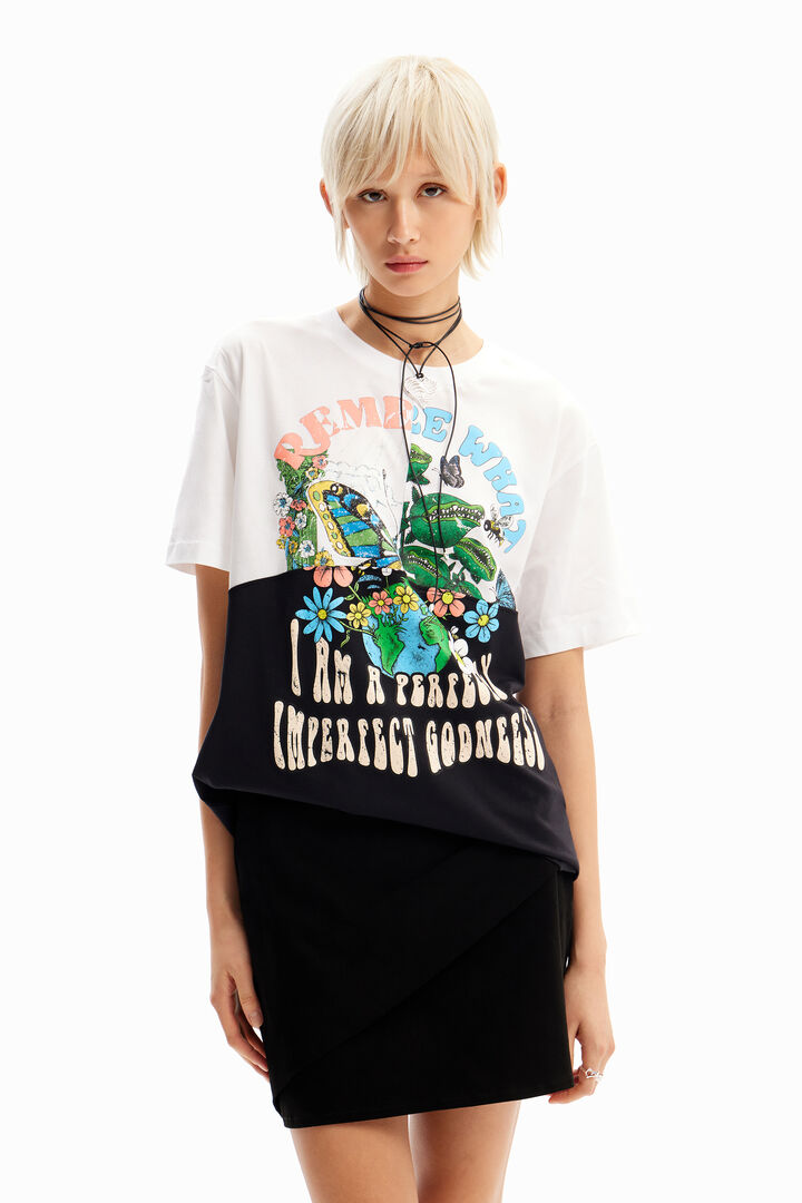 Camiseta rejilla geométrica  Camisetas Desigual Mujer ⋆ AyhanGunyil