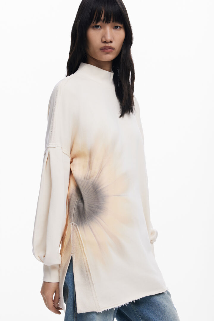 Długa, luźna bluza z margerytką | Desigual