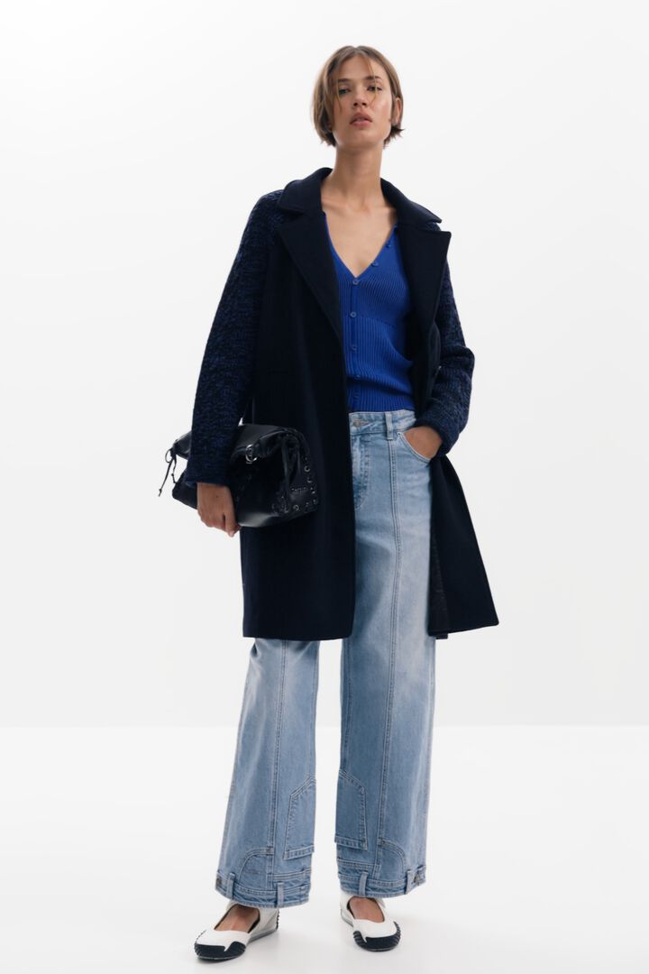 Manteau en laine combiné | Desigual