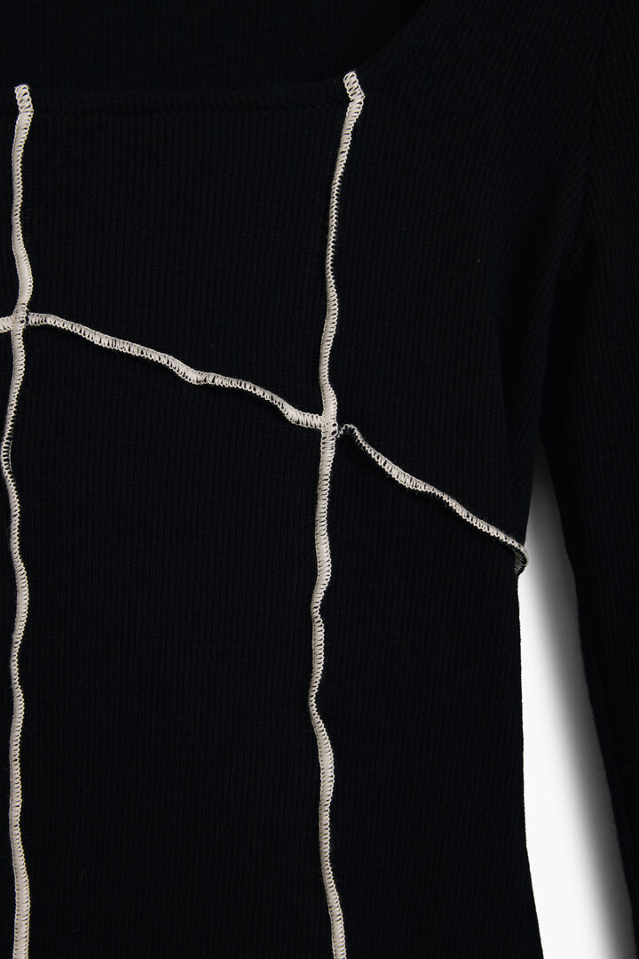 Ribbed seam T-shirt | Desigual