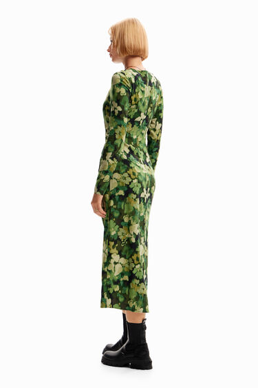 Vestit midi frunzit | Desigual