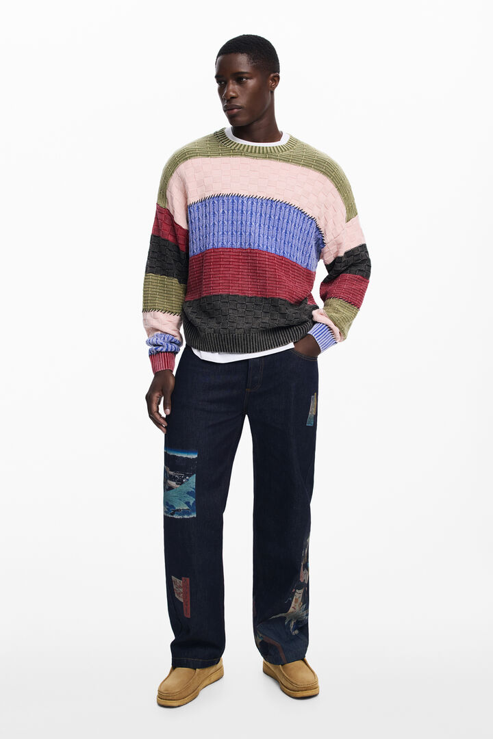 Maglione a maglia con impunture | Desigual