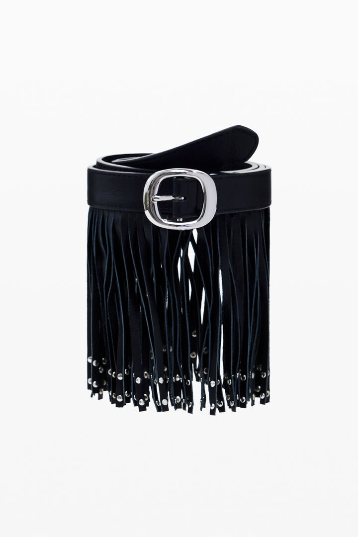 Faux leather fringe belt | Desigual