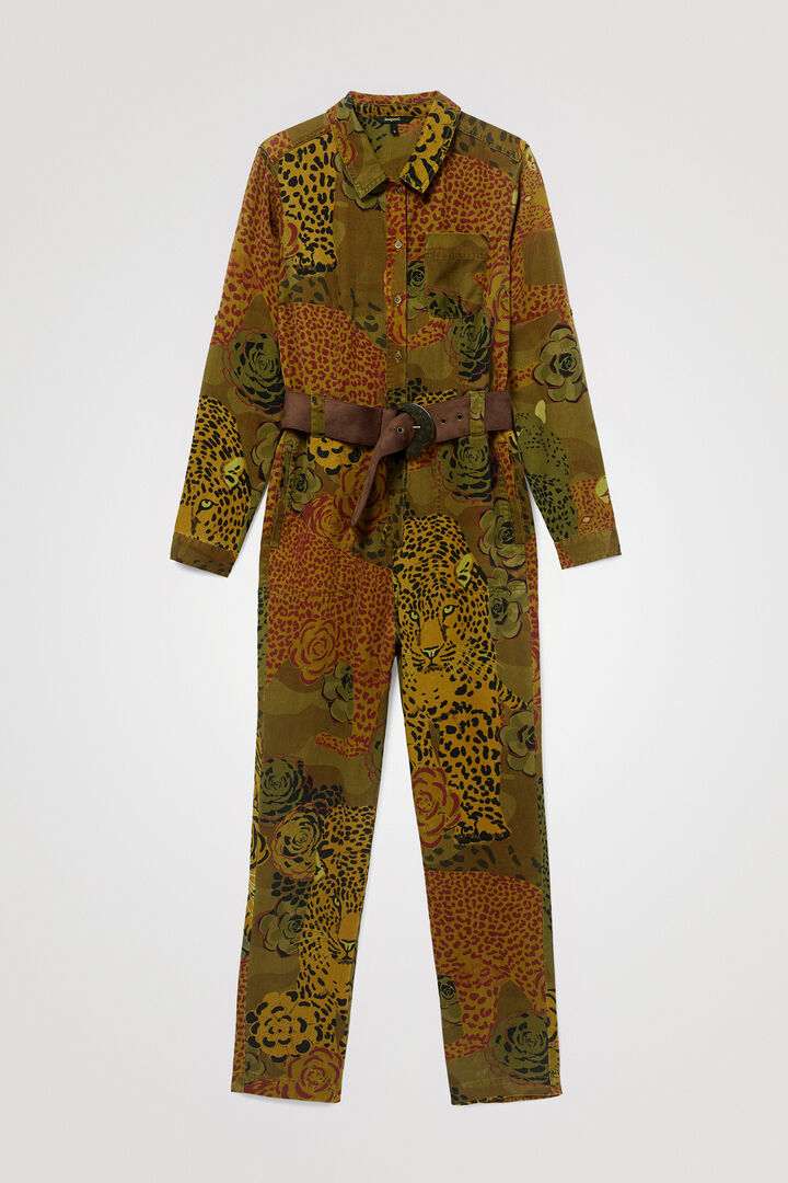 Long jumpsuit with belt | Desigual