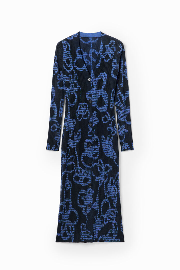 Vestit midi punt flors | Desigual