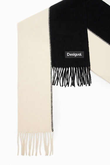 Asymmetric two-tone scarf | Desigual