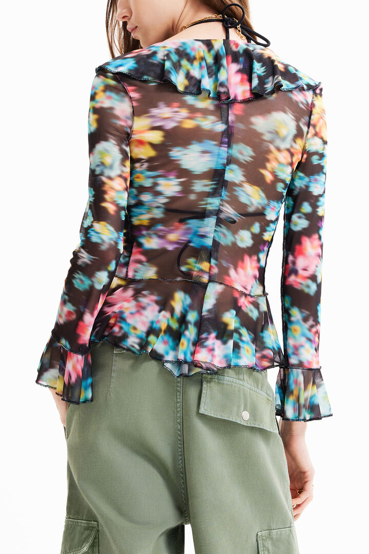 Camiseta volantes flores | Desigual