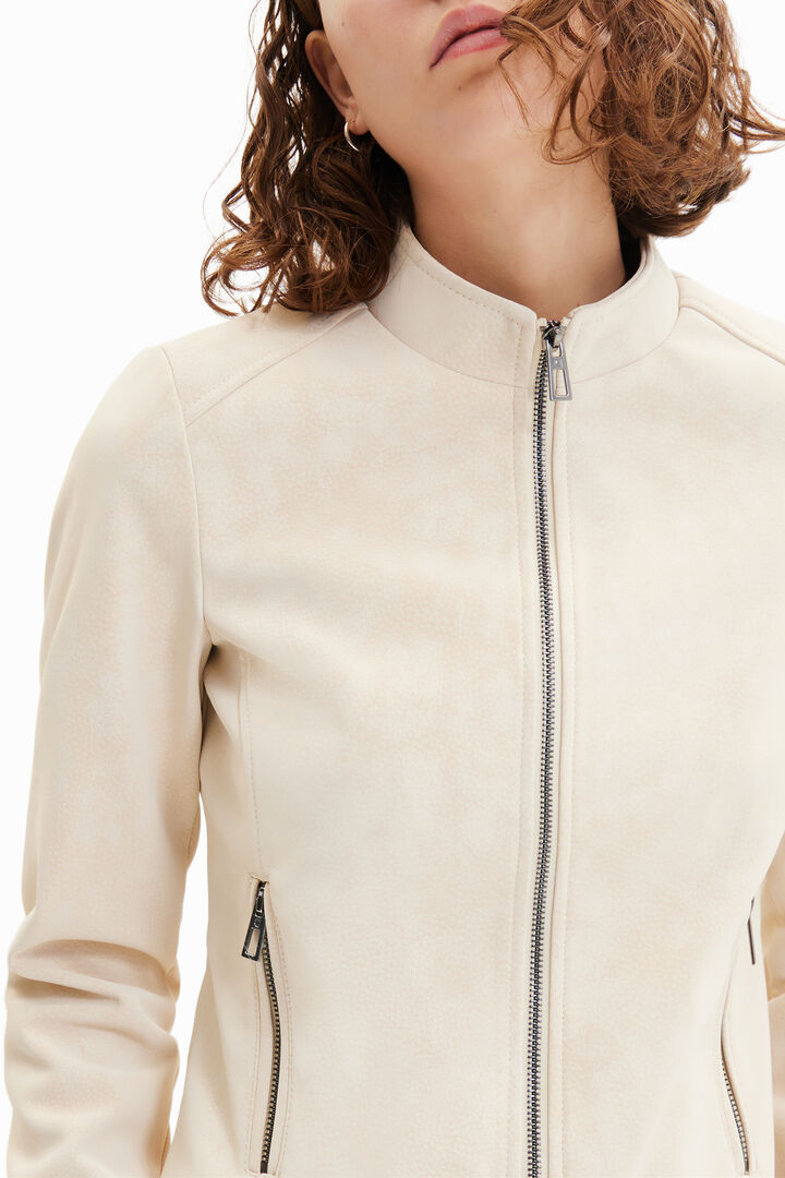 Chaqueta biker efecto ante | Desigual