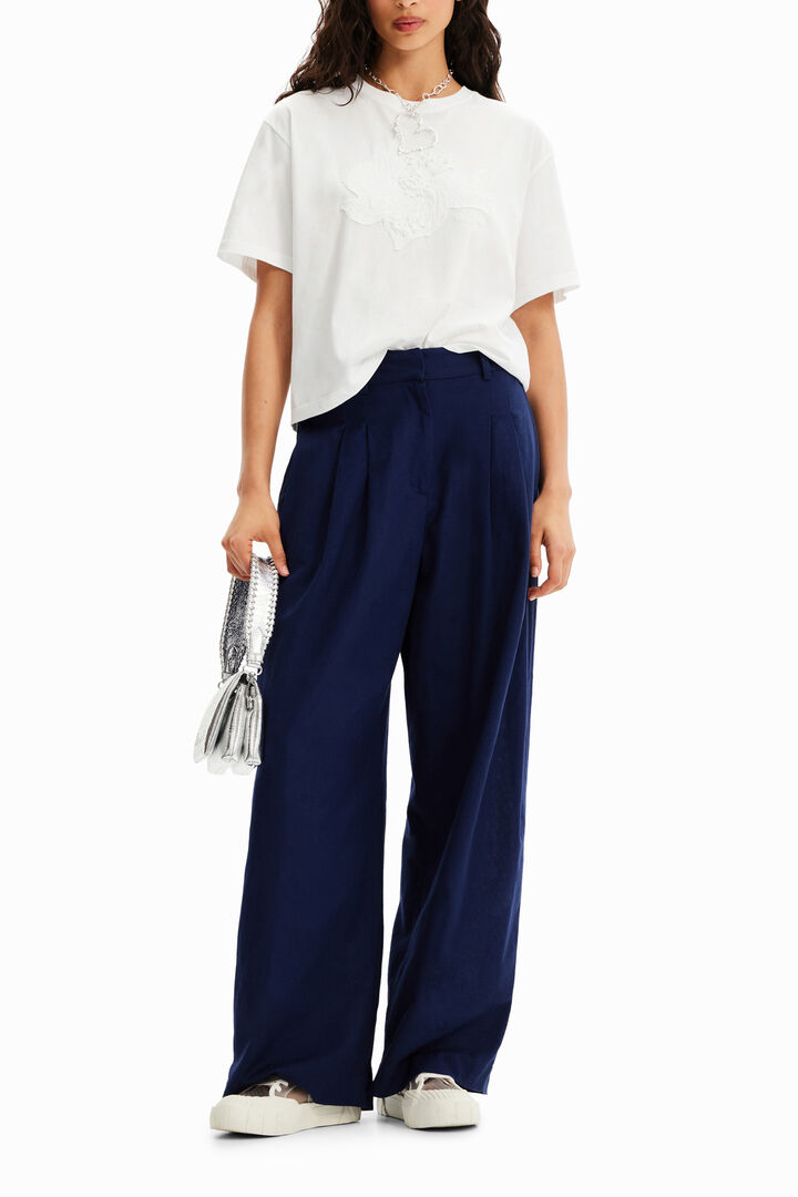 Pleated wide-leg trousers | Desigual