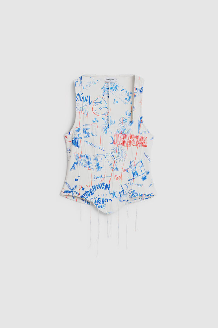 Graffiti corset T-shirt | Desigual
