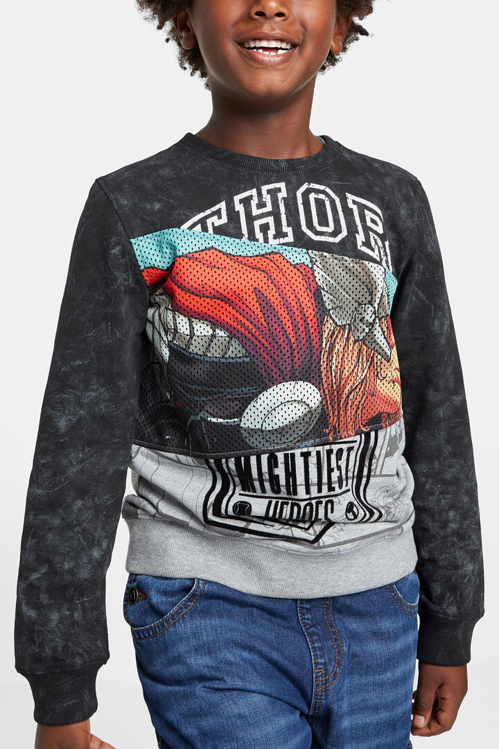Comic patch mesh jumper | Desigual